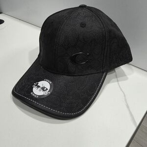 Coach Black Monogram Cap